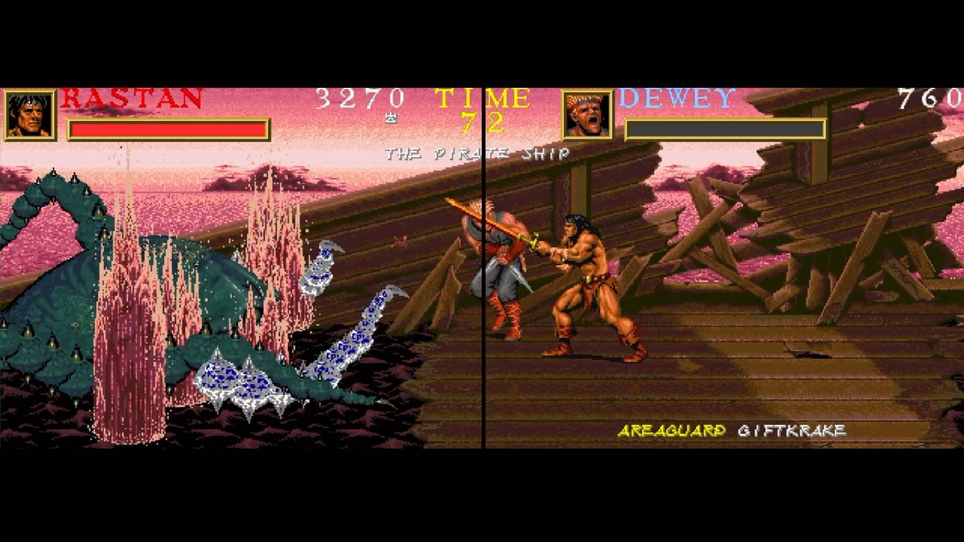 Warrior Blade Rastan Saga Episode III - геймплей игры Arcade